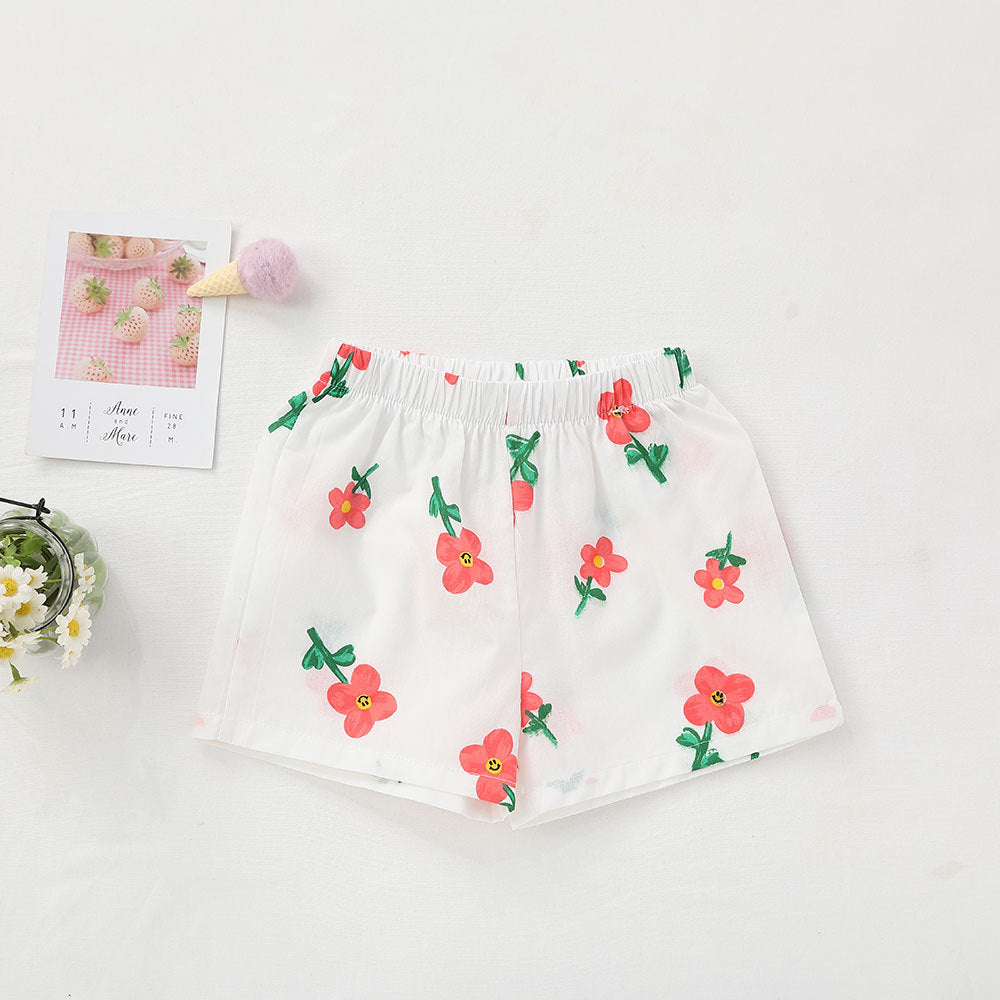 Children Kids Baby Fashion Girls Casual Basic Print Shorts