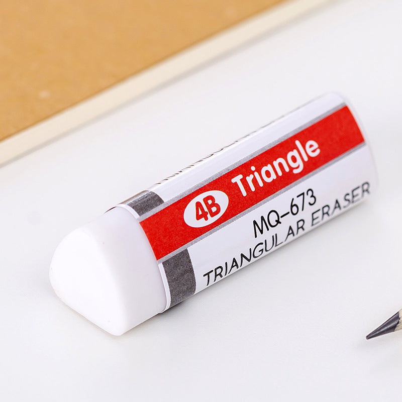 4B Triangle Black White Office Art Special Eraser