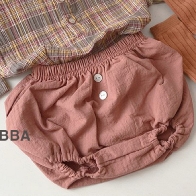 Baby Basic Solid Color Elastic Basic Shorts