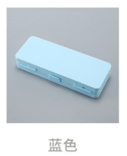 Transparent Frosted Multi-Functional Double-Sided Macaron Plastic Pencil Case
