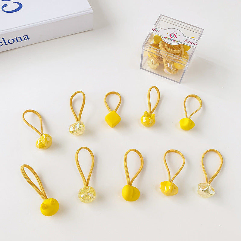 Cartoon Children Hair Ring Does Not Hurt The Hair Candy Color Hair Accessories