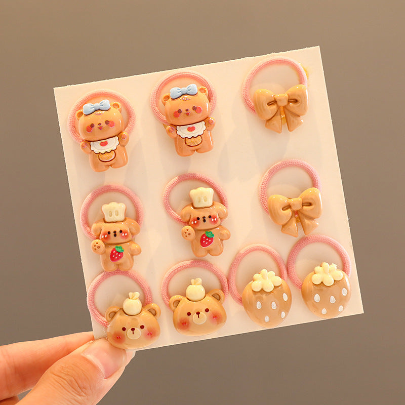 Kids Girls Cute Sweet Hair Rings