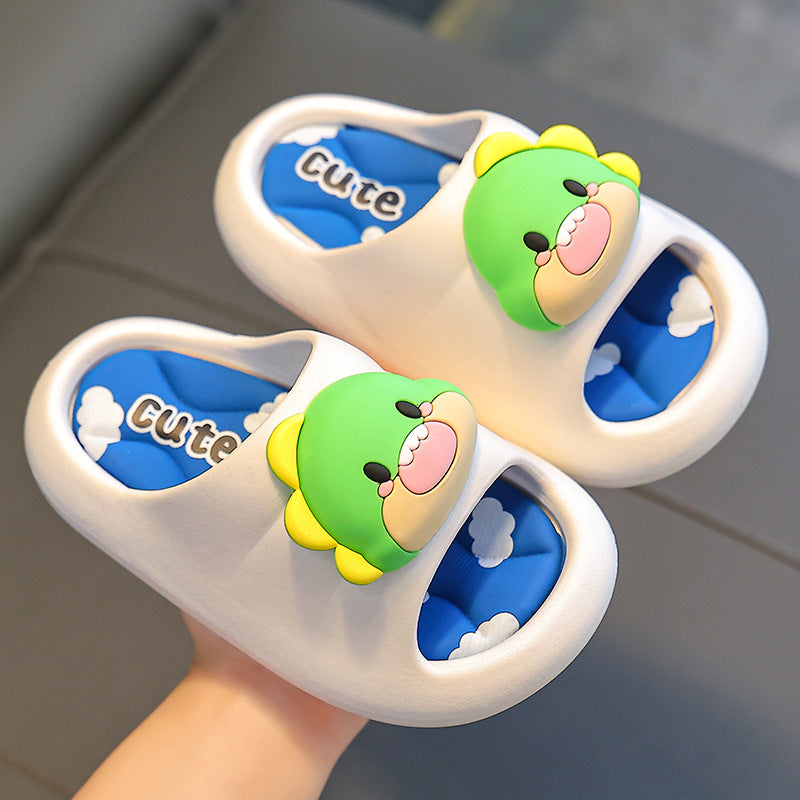 Kids Unisex Cute Cartoon Dinosaur Thick-Soled Slippers