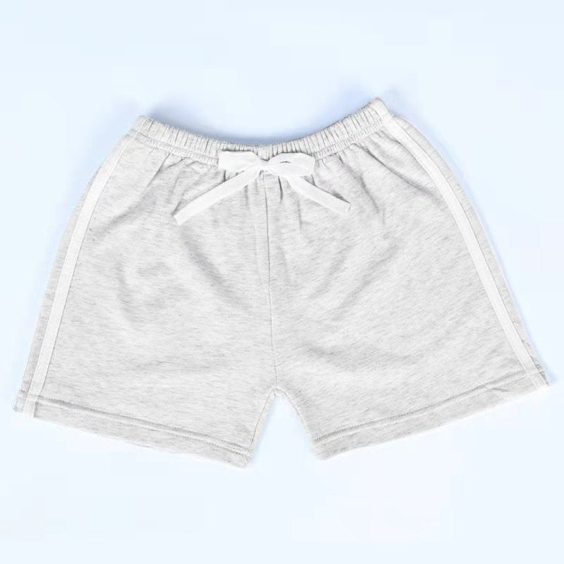 Kids Casual Stripe Solid Color Sport Elastic Waist Shorts