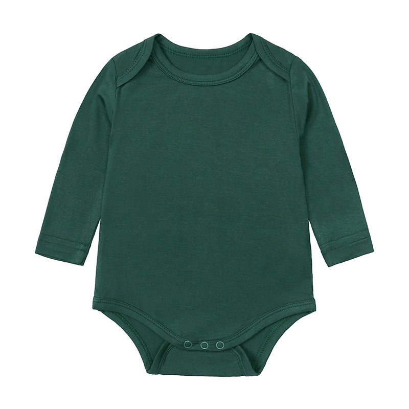 Kids Baby Boys Girls Casual Cute Solid Color Long Sleeve Romper