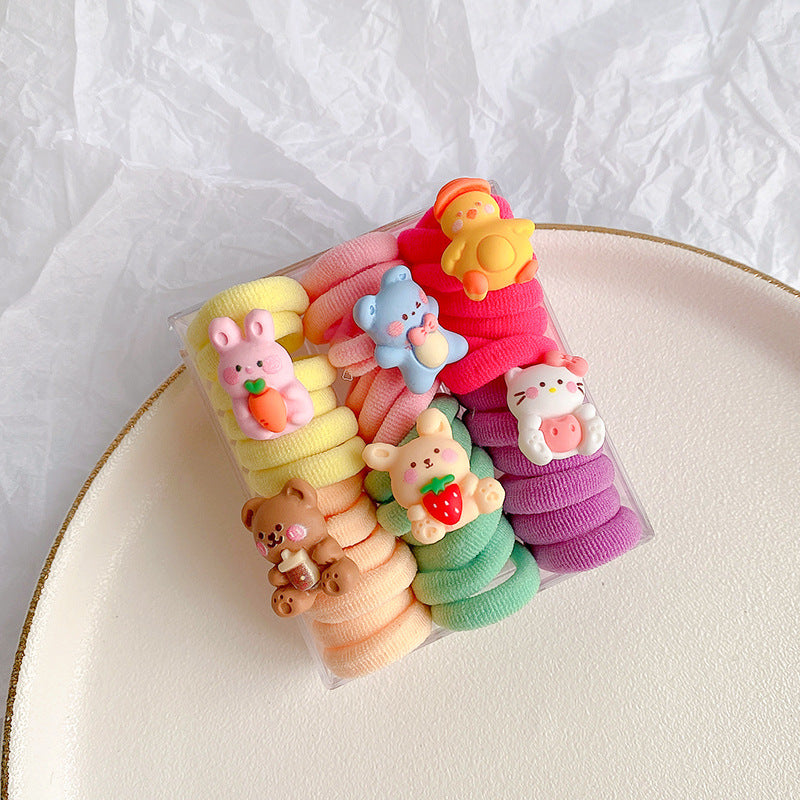 Kids Girls Cute Sweet Cartoon Hair Rings