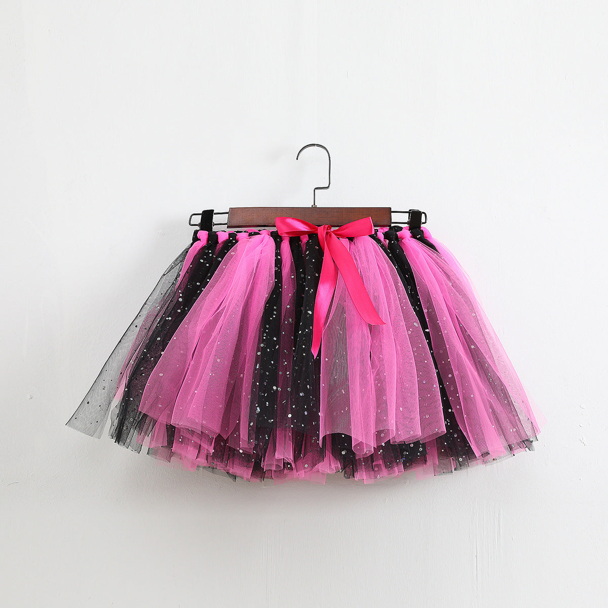 Sequin Mesh Handmade Tie Strip Toddler Girls Tutu Skirt