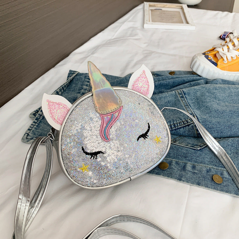 Kids Casual Cute Cartoon Sequins Crossbody Bag