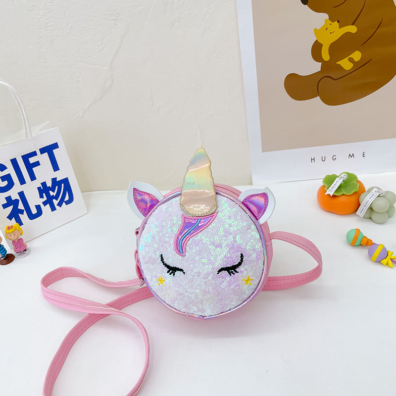 Kids Casual Cute Cartoon Sequins Crossbody Bag