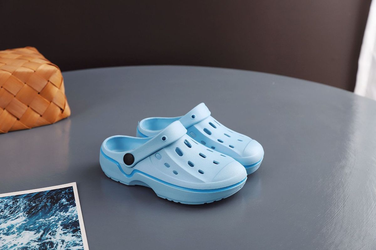 Children'S Fashion Cute Solid Color Non-Slip Waterproof Breathable Hole Shoes
