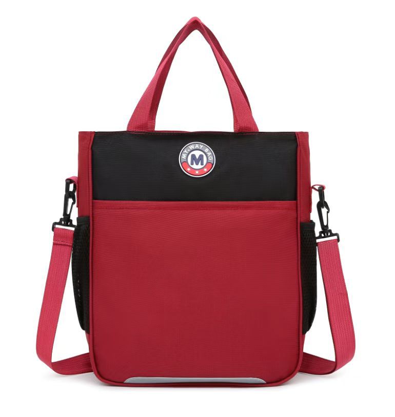 Children Fashion Girls Boys Color Matching Nylon Handbag Backpack School Bag