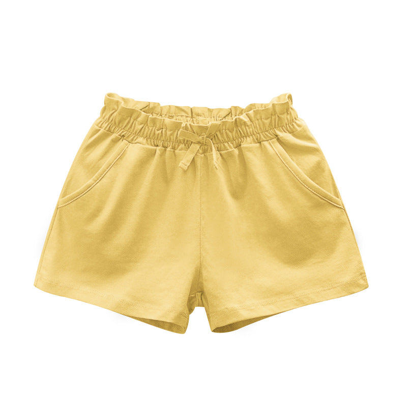 Kids Toddler Big Girls Basic Versatile Solid Color Shorts