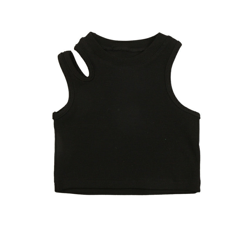 Toddler Girls Summer Irregular Shoulder Tank Top