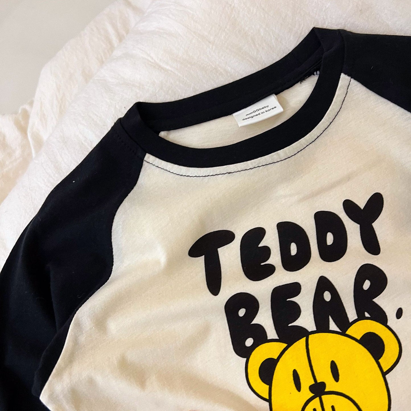 Kids Boys Casual Cute Cartoon Animal Letter Pattern Round Neck Long Sleeve Soft Cotton T-shirt