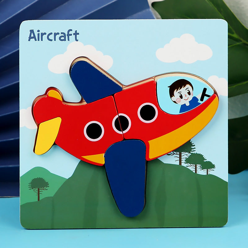 Wooden Children Three-Dimensional Puzzle Intelligence Toys