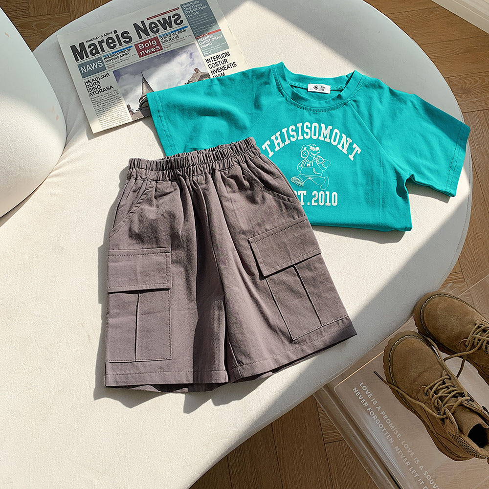 Children Kids Baby Fashion Girls Boys Casual Solid Color Shorts