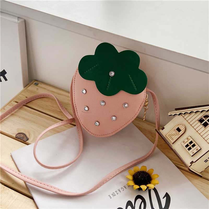 Kids Cute Cartoon Rhinestone Crossbody Bag