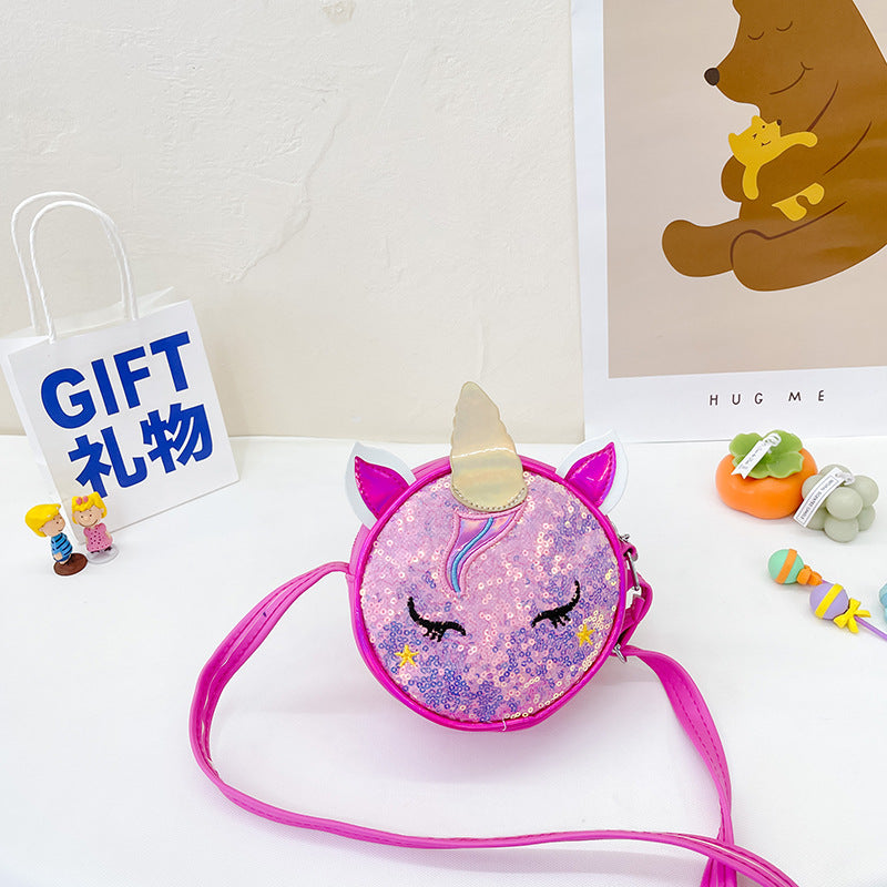 Kids Casual Cute Cartoon Sequins Crossbody Bag
