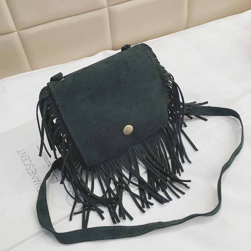 Kids Fashion Casual Tassel Leopard Crossbody Bag