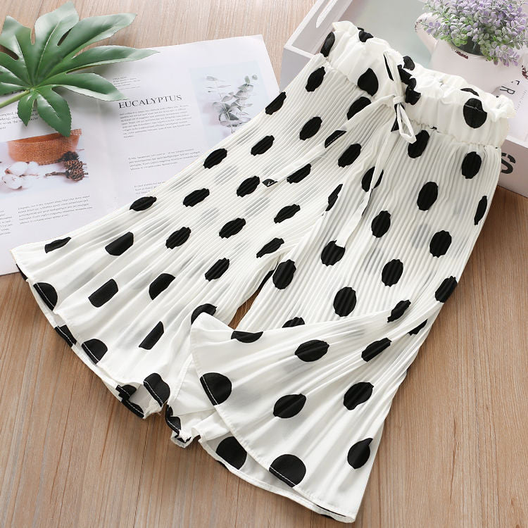 Kids Toddler Girls Fashion Pleated Cute Polka-Dot Shorts