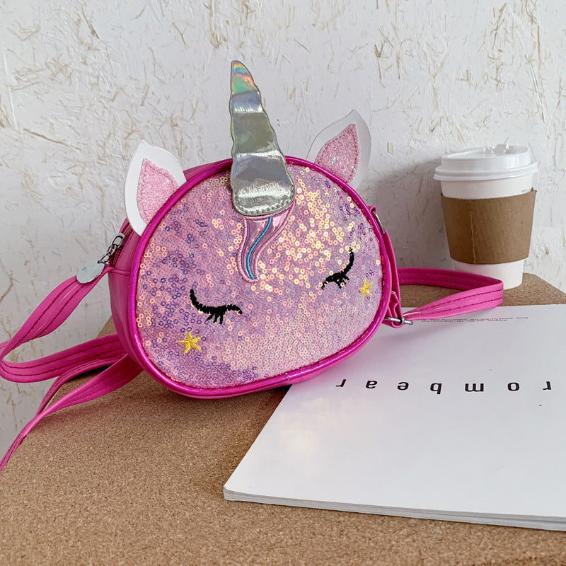 Kids Casual Cute Cartoon Sequins Crossbody Bag