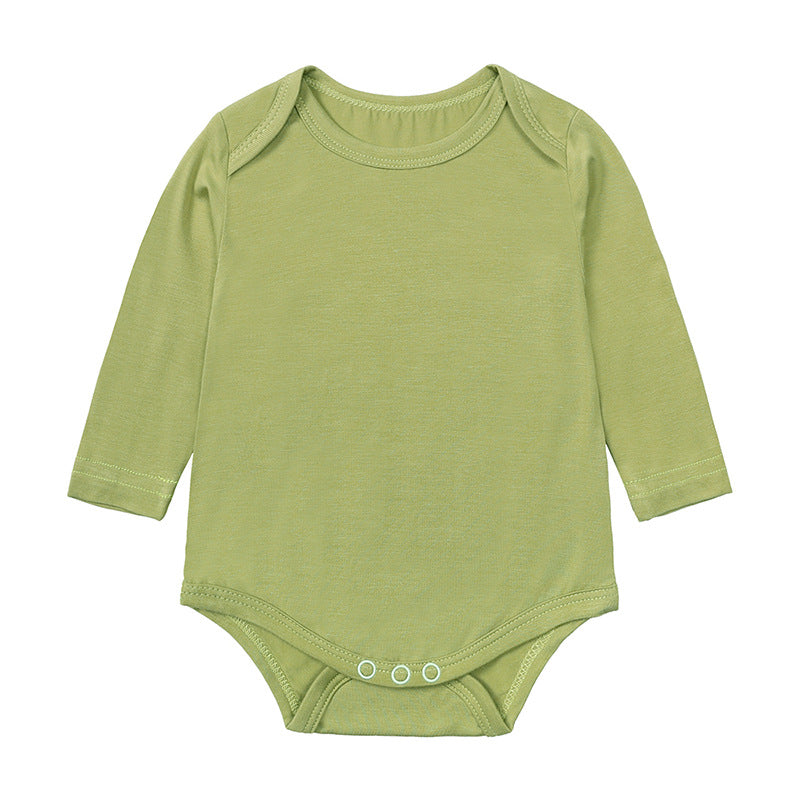 Kids Baby Boys Girls Casual Cute Solid Color Long Sleeve Romper