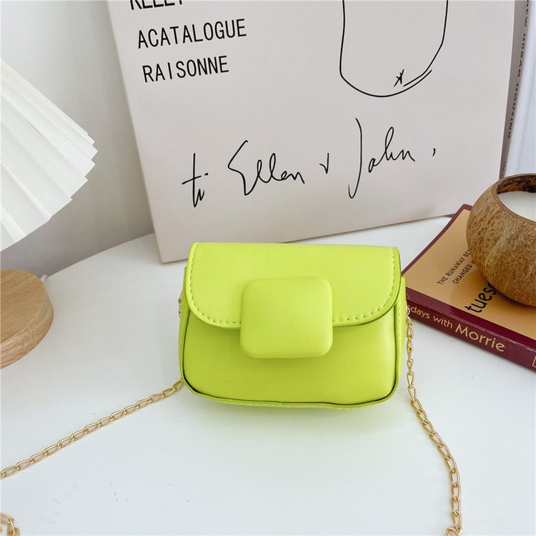 Kids Casual Cute Solid Color Chain Crossbody Bag