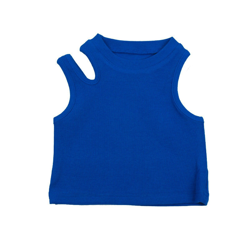 Toddler Girls Summer Irregular Shoulder Tank Top
