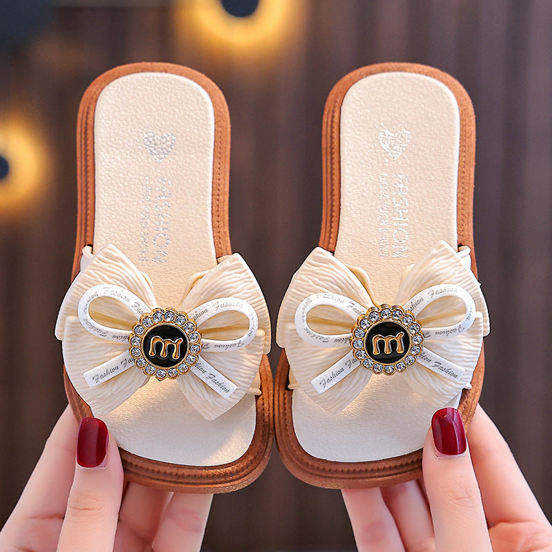 Girls Fashion Bow Slippers