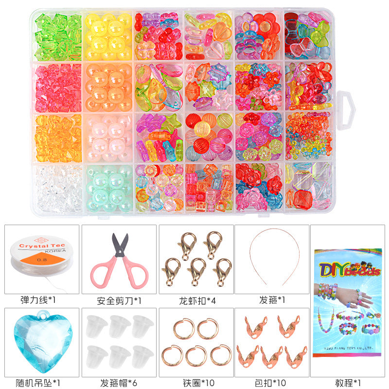 24 Boxed Children'S Diy Handmade Beaded Toys Set