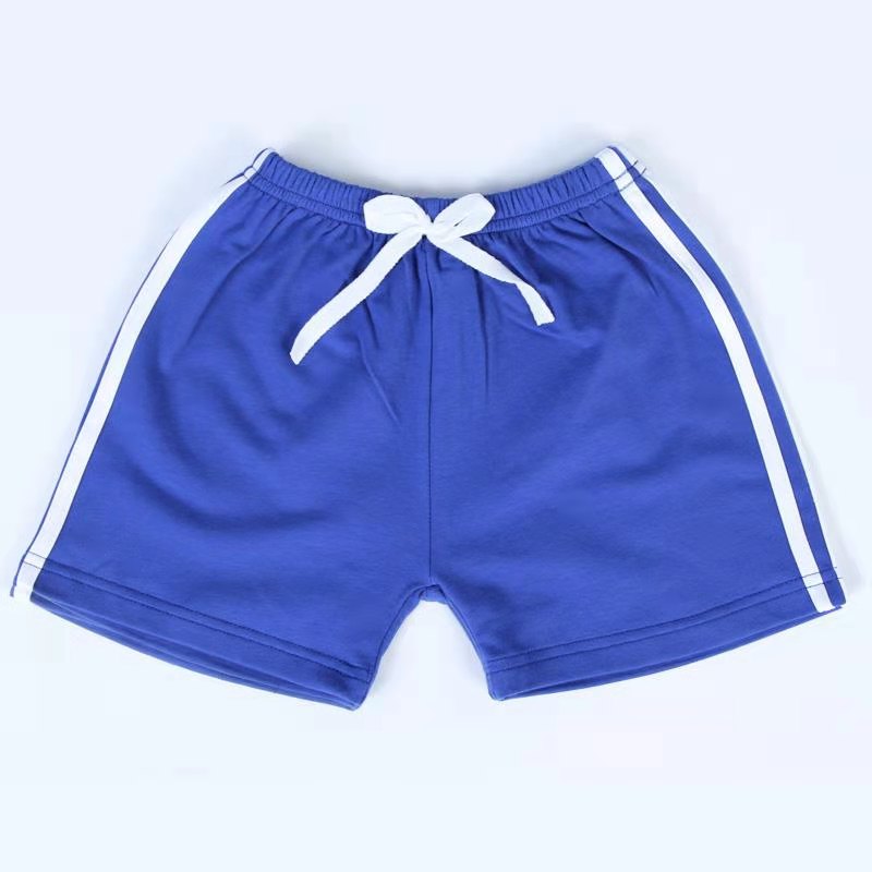 Kids Casual Stripe Solid Color Sport Elastic Waist Shorts