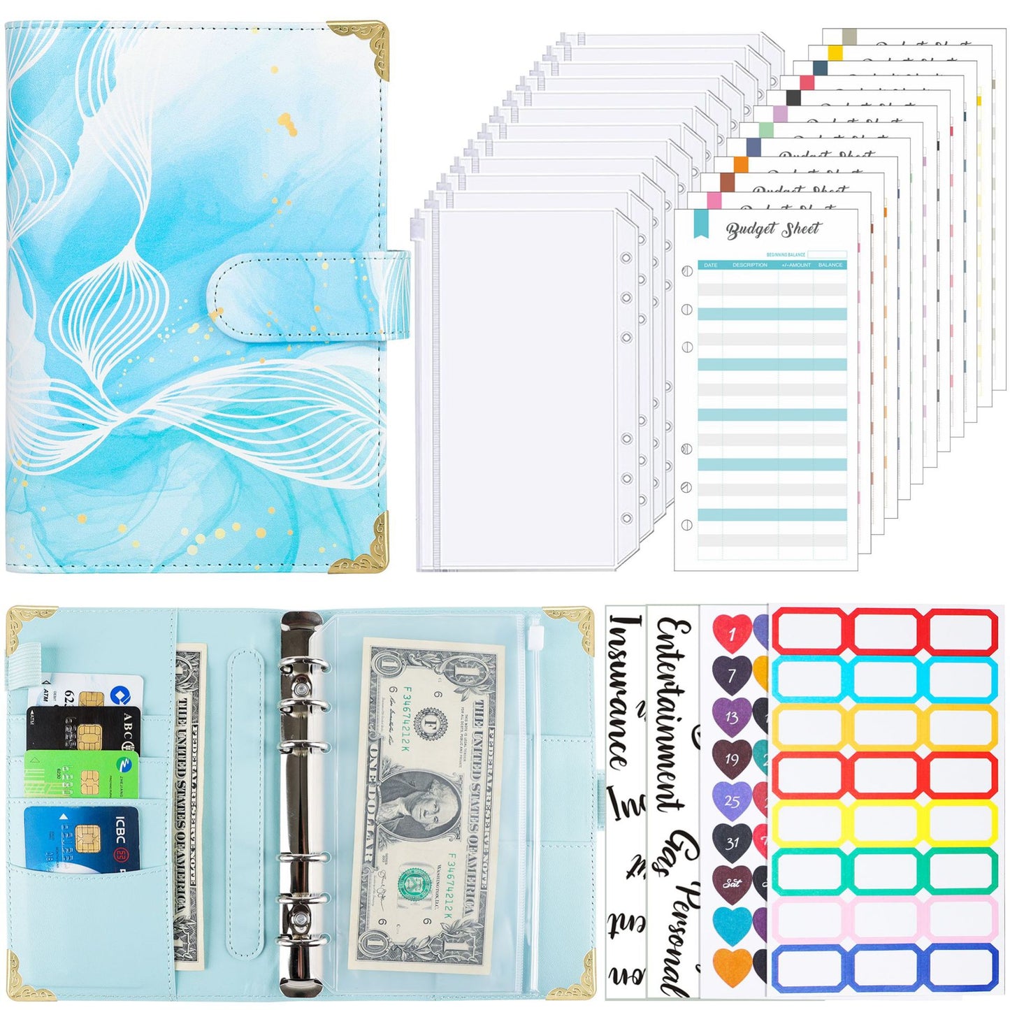 A6 Loose-Leaf Color Book Printing Leather PU Notebook