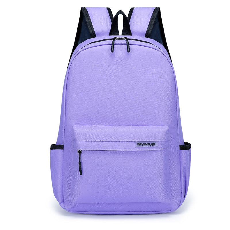 Children Fashion Girls Boys Color Matching Nylon Backpack School Bag