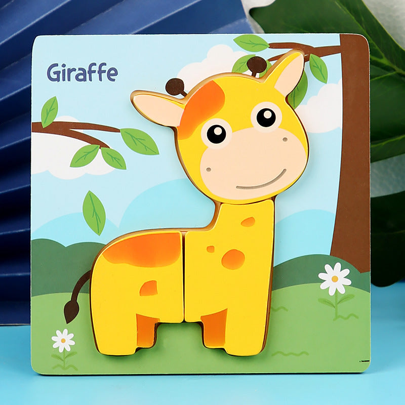Wooden Children Three-Dimensional Puzzle Intelligence Toys