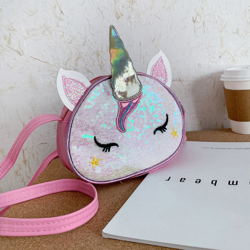 Kids Casual Cute Cartoon Sequins Crossbody Bag