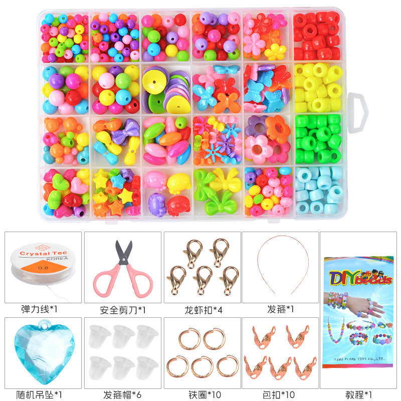 24 Boxed Children'S Diy Handmade Beaded Toys Set