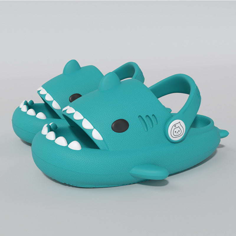 Children Kids Baby Fashion Girls Boys Casual Cute Cartoon Soft-Soled Shark Slippers Sandals Shoes