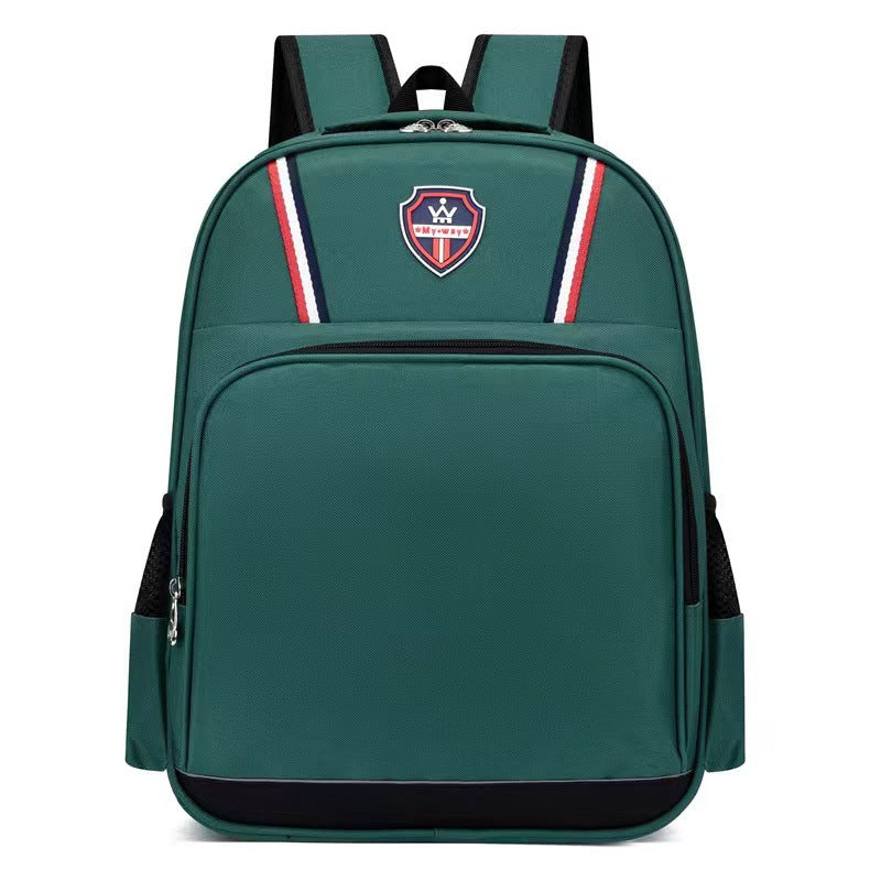 Children Fashion Girls Boys Color Matching Canvas Backpack School Bag