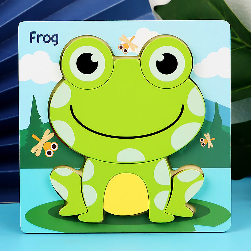 Wooden Children Three-Dimensional Puzzle Intelligence Toys