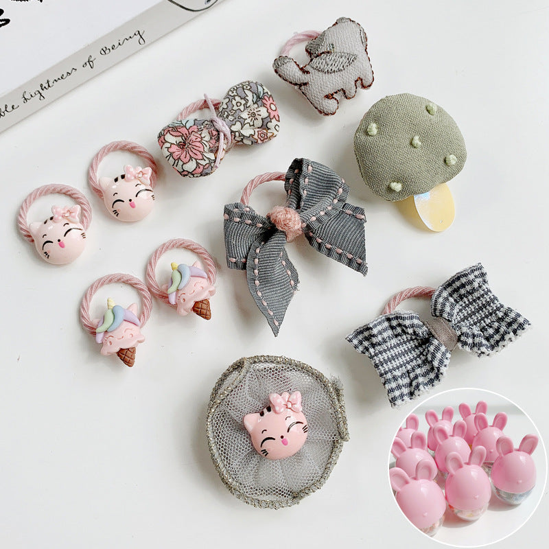 Kids Girls Cute Sweet Cartoon Hair Rings
