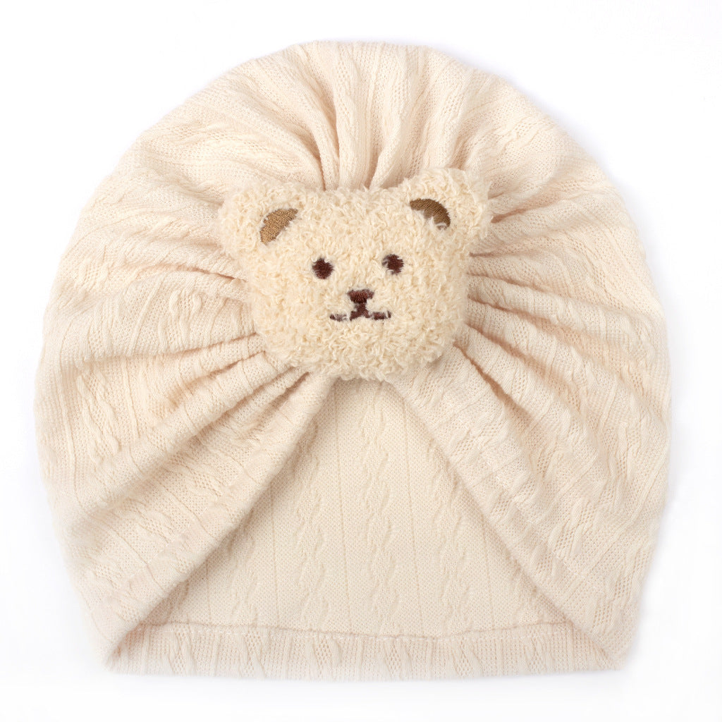 Newborn Cute Cartoon Knitwear Turban Cap
