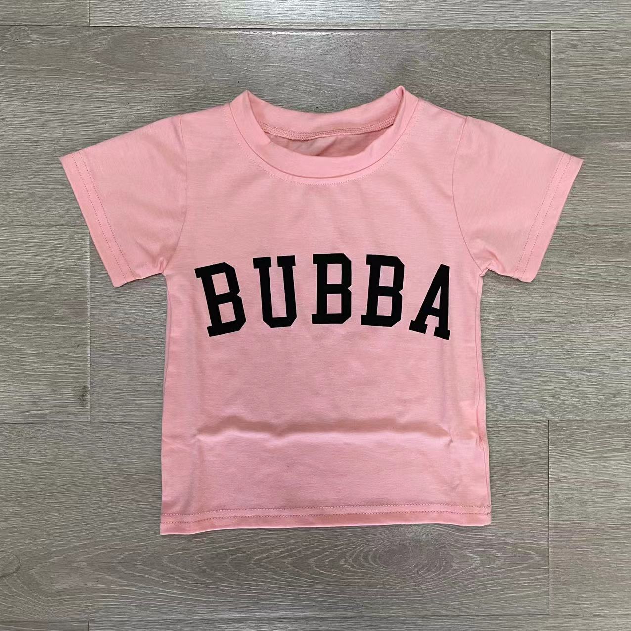 Kids Casual Round Neck Letter Print Pullover Short-Sleeved Top