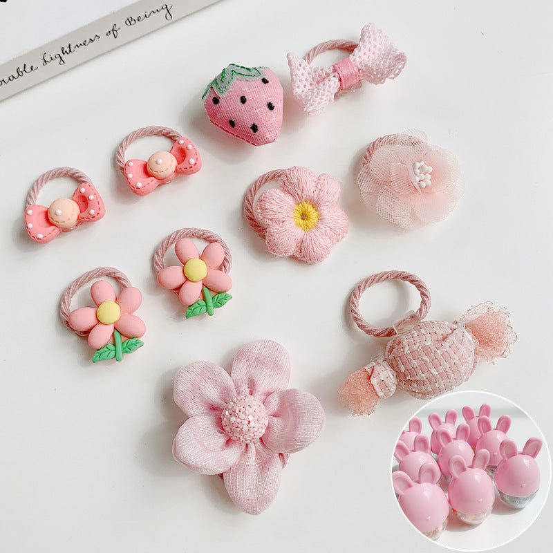 Kids Girls Cute Sweet Cartoon Hair Rings