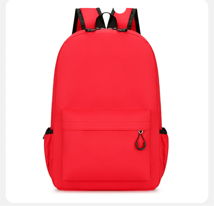 Children Fashion Girls Boys Color Matching Canvas Backpack School Bag