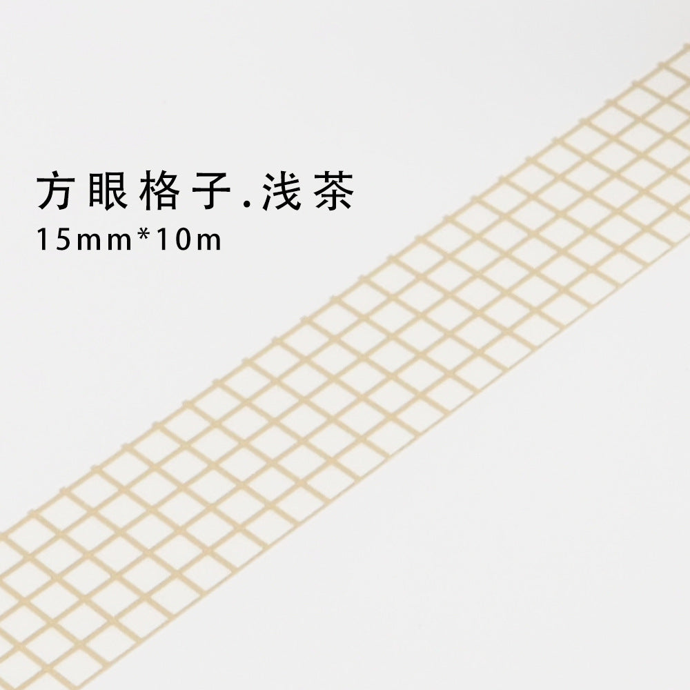 10m Plaid Sticker Basic Hand Account Paper Tape