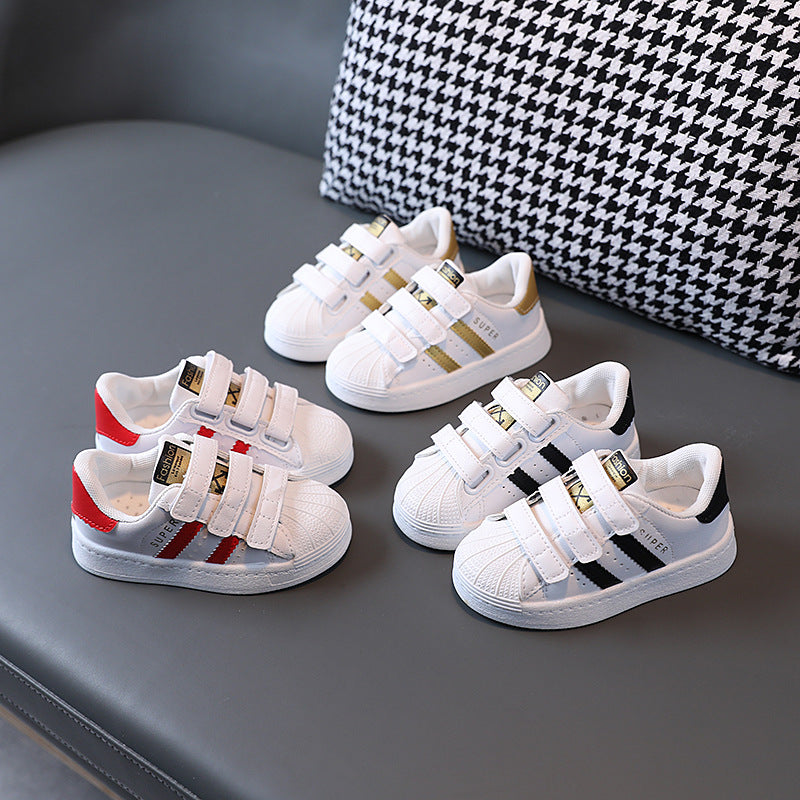 Kids Boys Girls Casual Sport Velcro Flat Sneakers