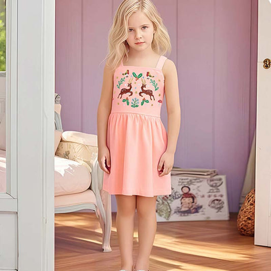 Kids Toddler Girls Casual Cute Strap Dress
