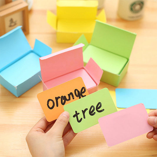 90 Sheets DIY Candy Color Blank Doodle Postcard Message Card Memo Pad