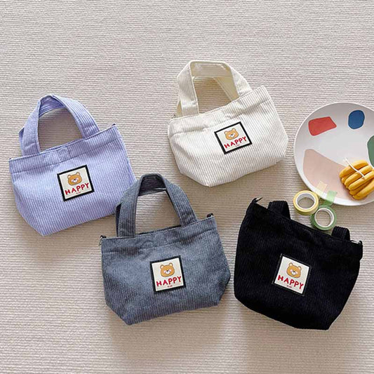 Kids Unisex Casual Cute Cartoon Bear Nylon Handle Crossbody Bag