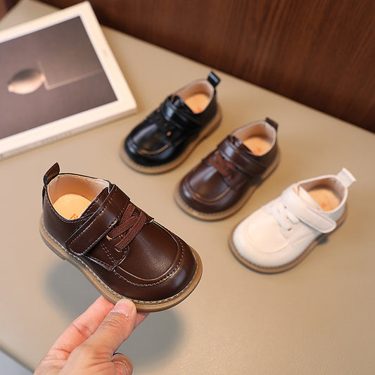 Kids Boys Girls Velcro Flat First Walkers Shoes